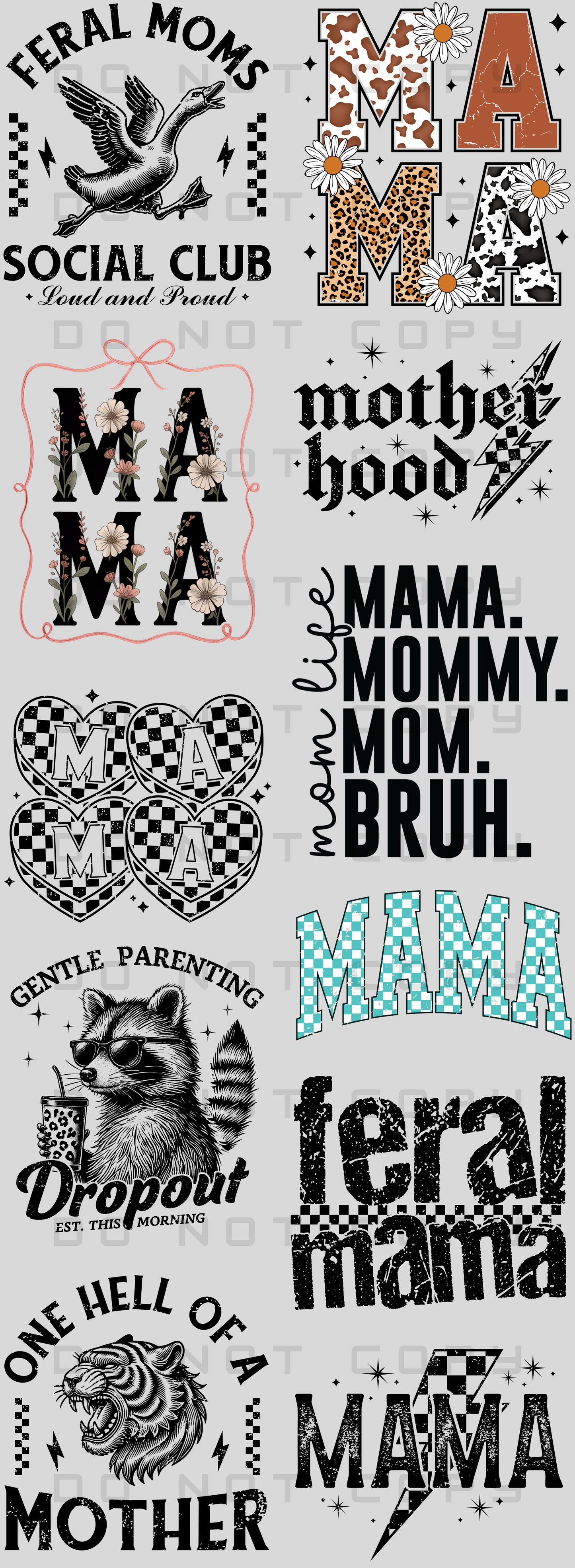 Mama Pre-Made Gang Sheet