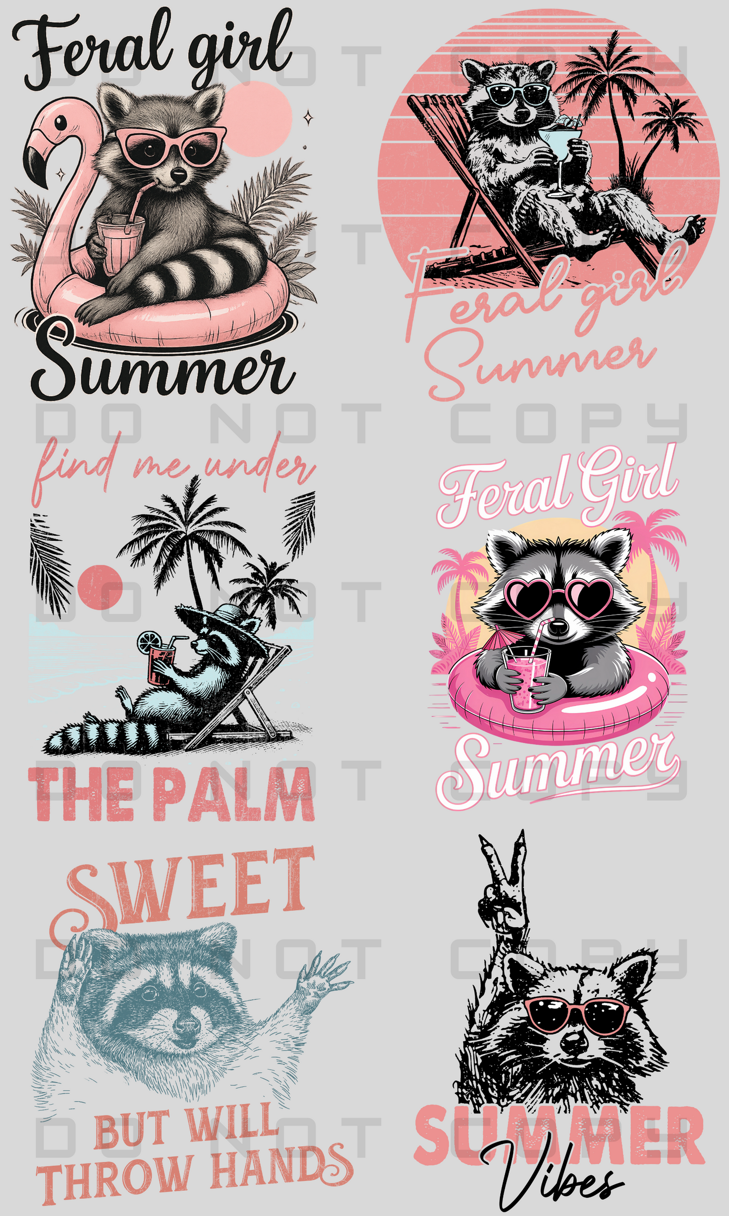Feral Girl Summer Pre-Made Gang Sheet