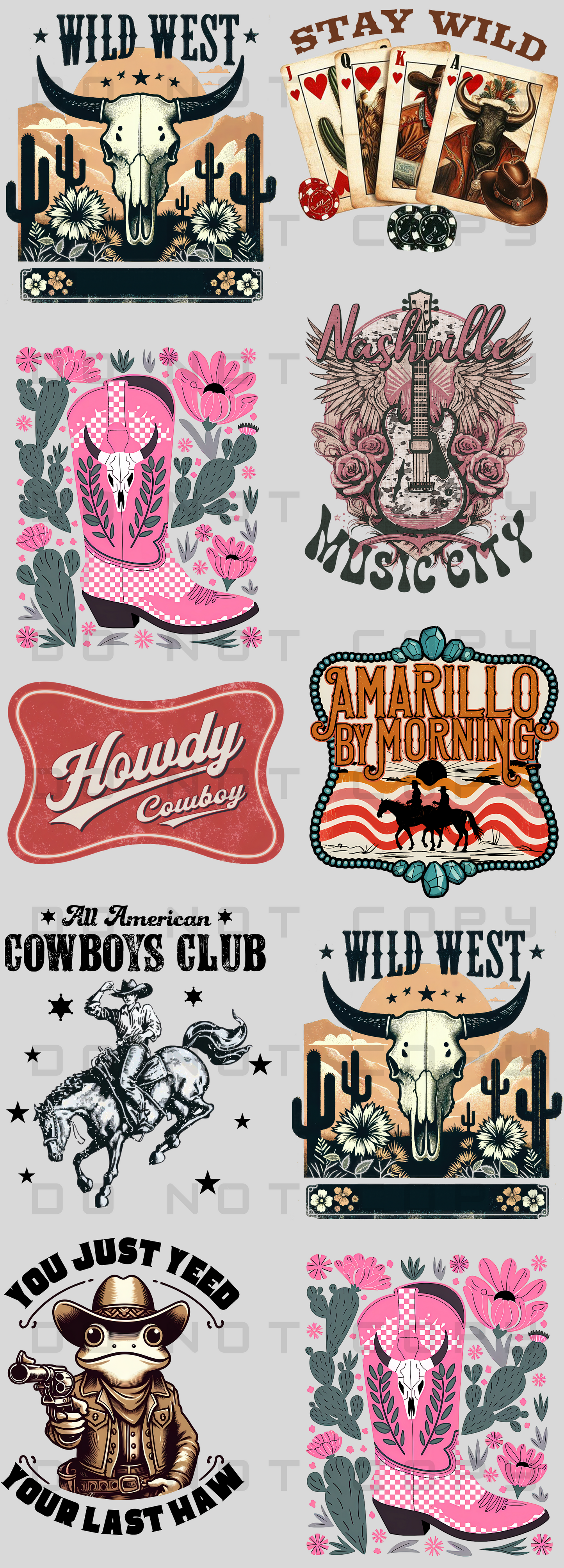 Western Pre-Made Gang Sheet