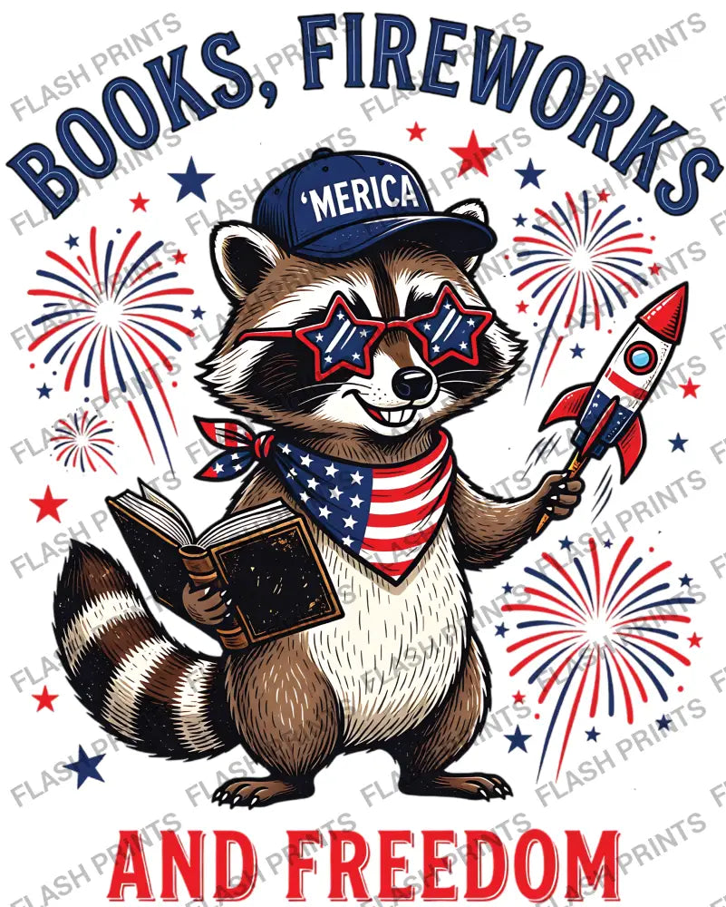 Bookish Freedom Raccoon - Adult