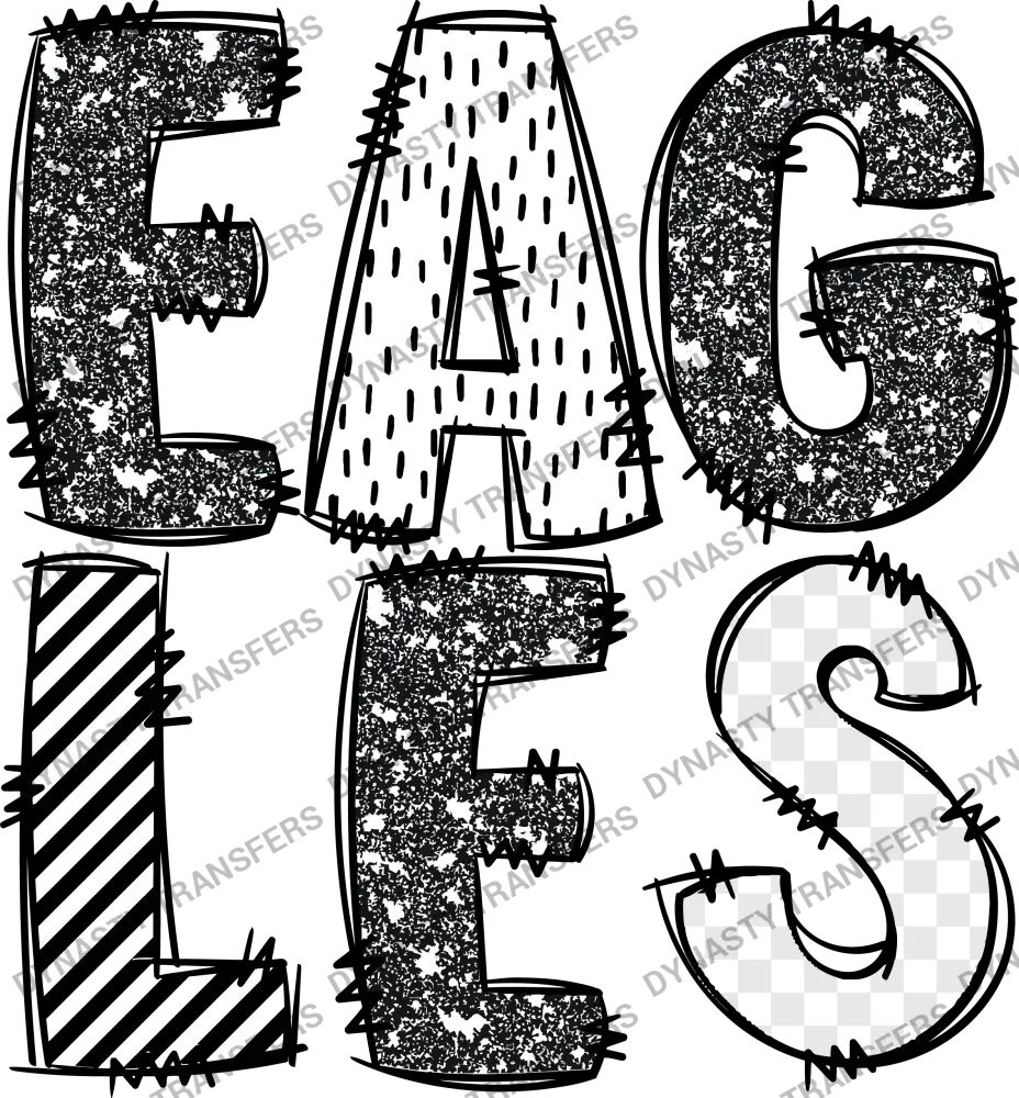 Eagles Doodle Letters