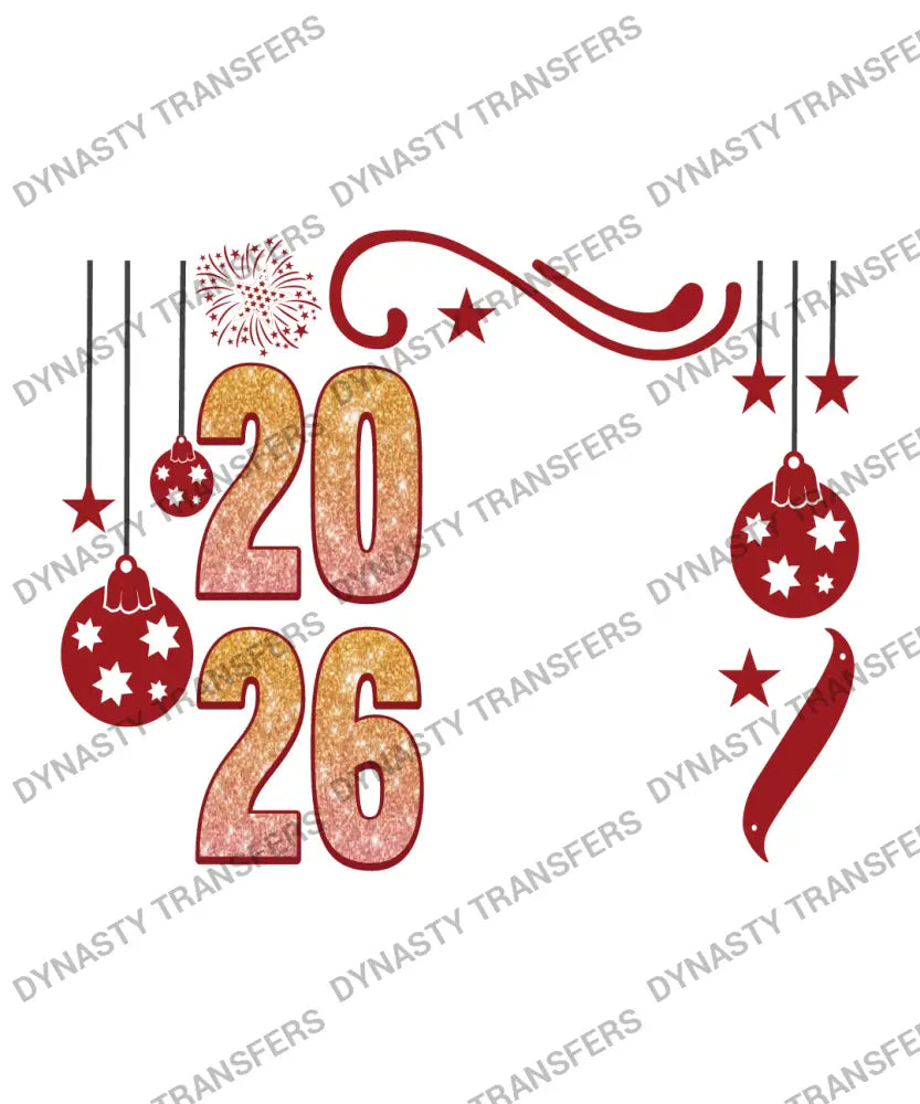 New Year Heart and Balloons