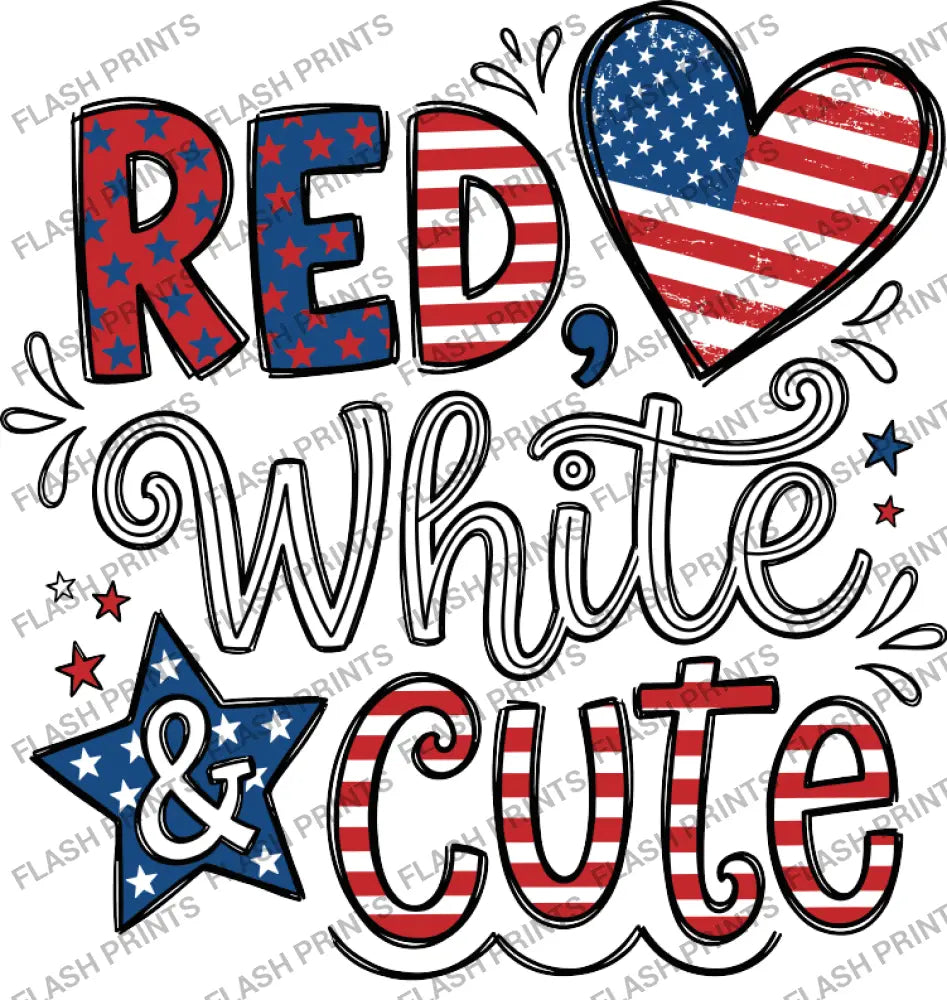 Red White & Cute - Adult