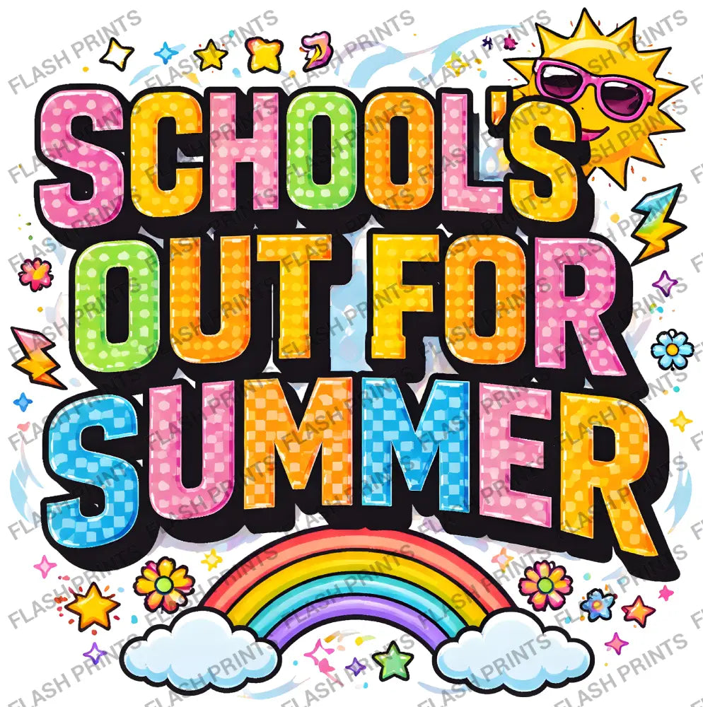 School’s Out For Summer Rainbow - Adult