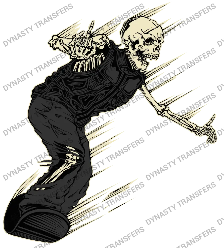 Skeleton Snowboarding