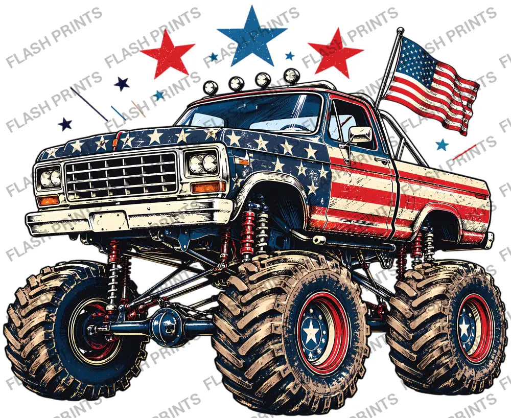 Stars & Stripes Monster Truck - Adult