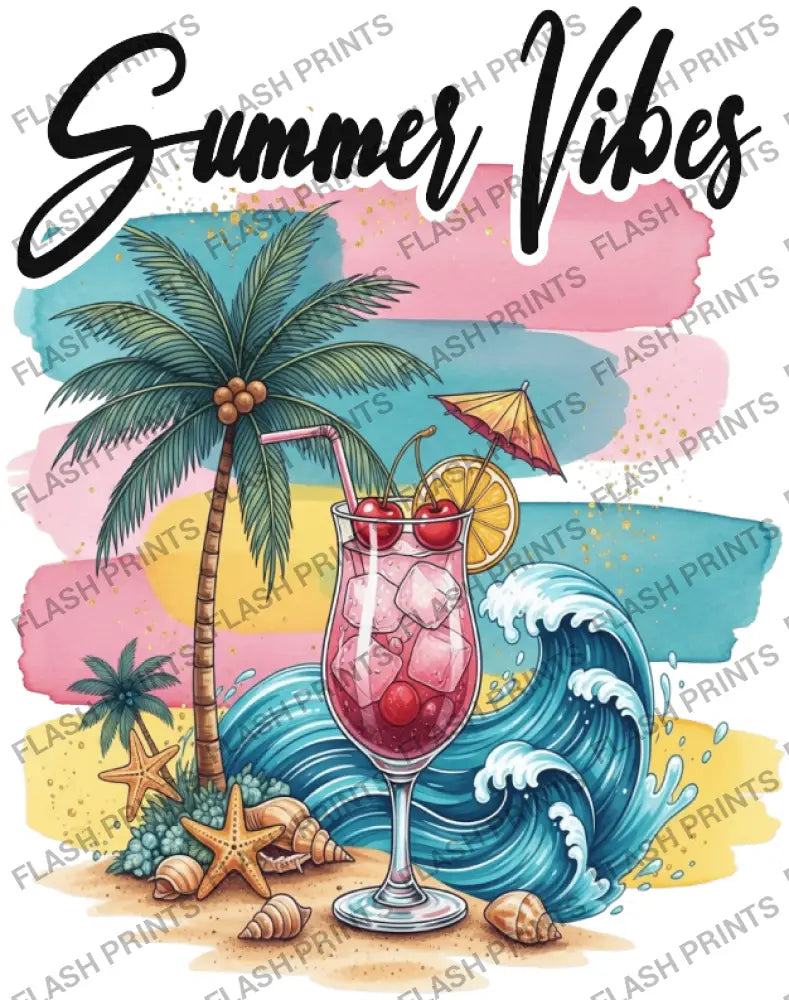 Summer Vibes Retro Beach - Adult