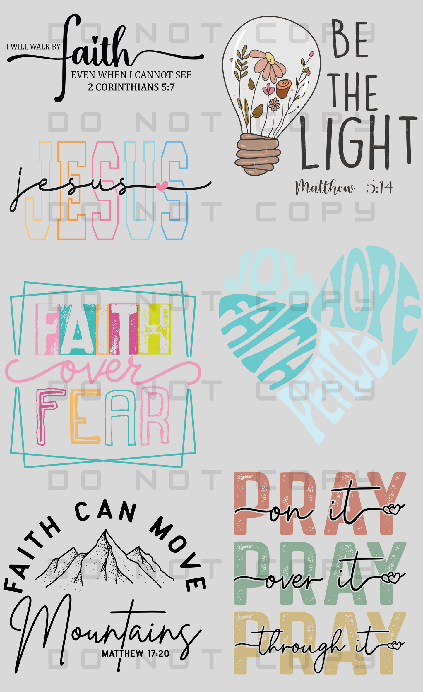 Faith Pre-Made Gang Sheet