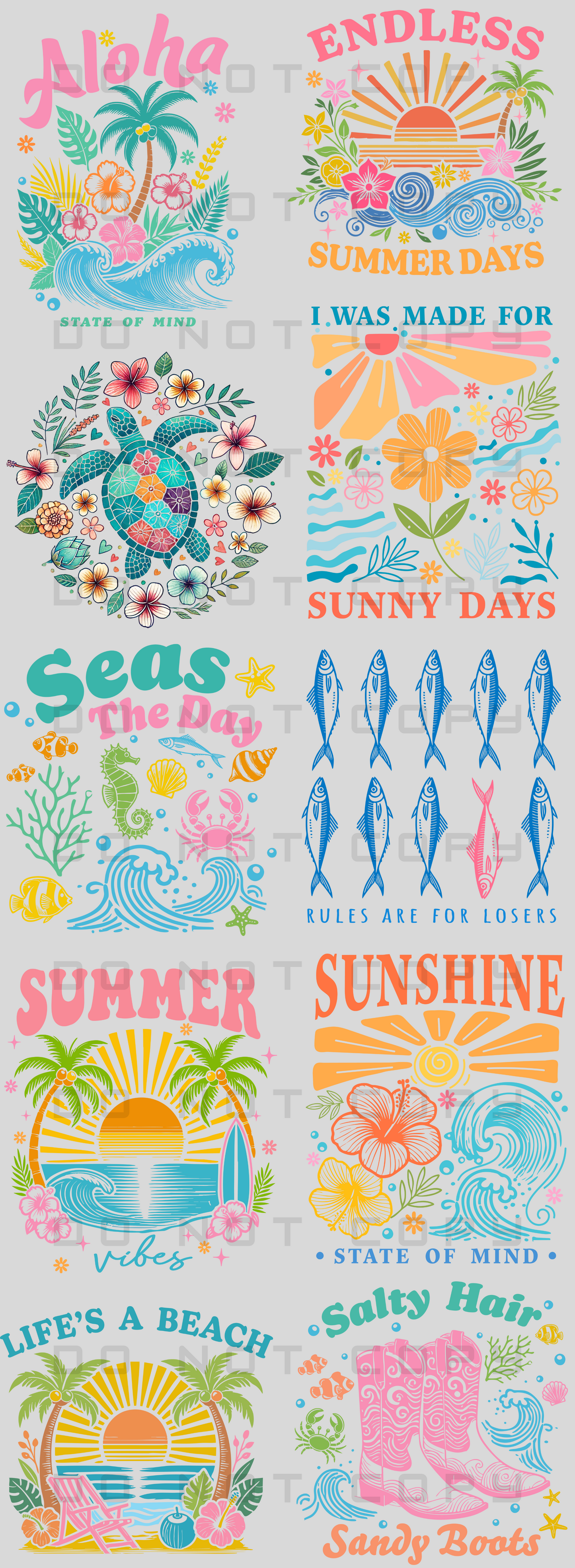 Beach Pre-Made Gang Sheet
