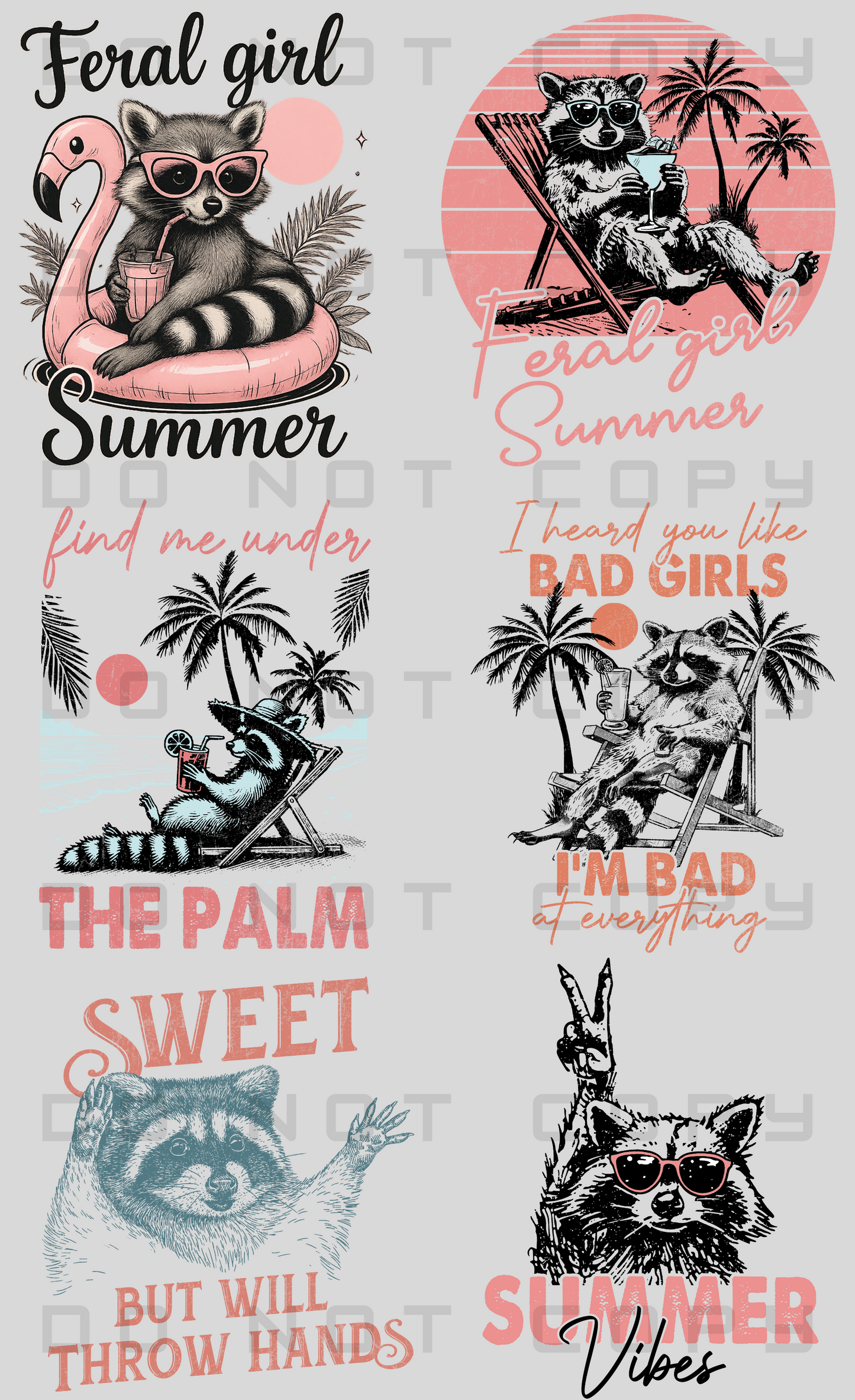 Feral Girl Summer Pre-Made Gang Sheet