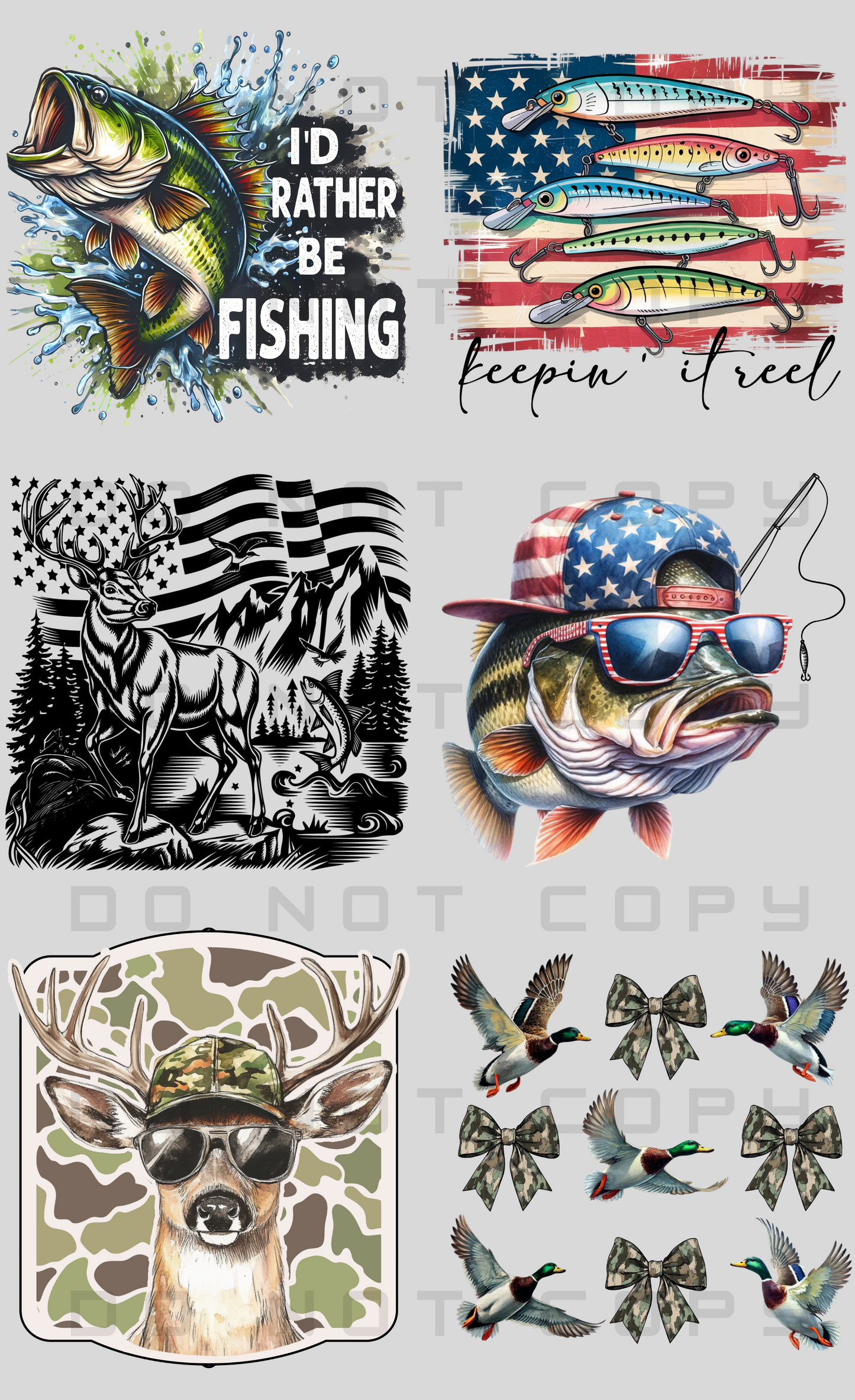 Fishing & Hunting Pre-Made Gang Sheet