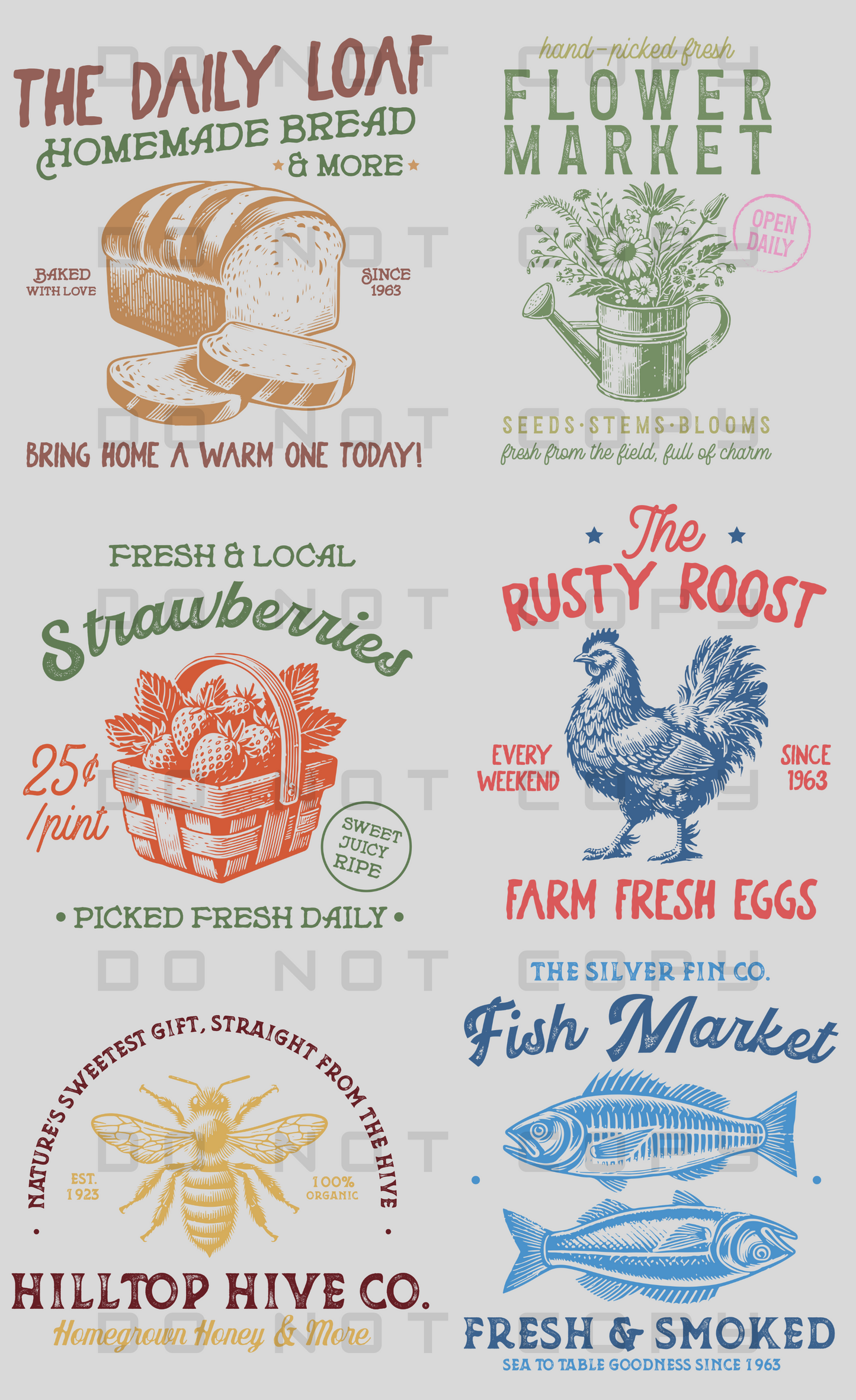Vintage Farm Pre-Made Gang Sheet