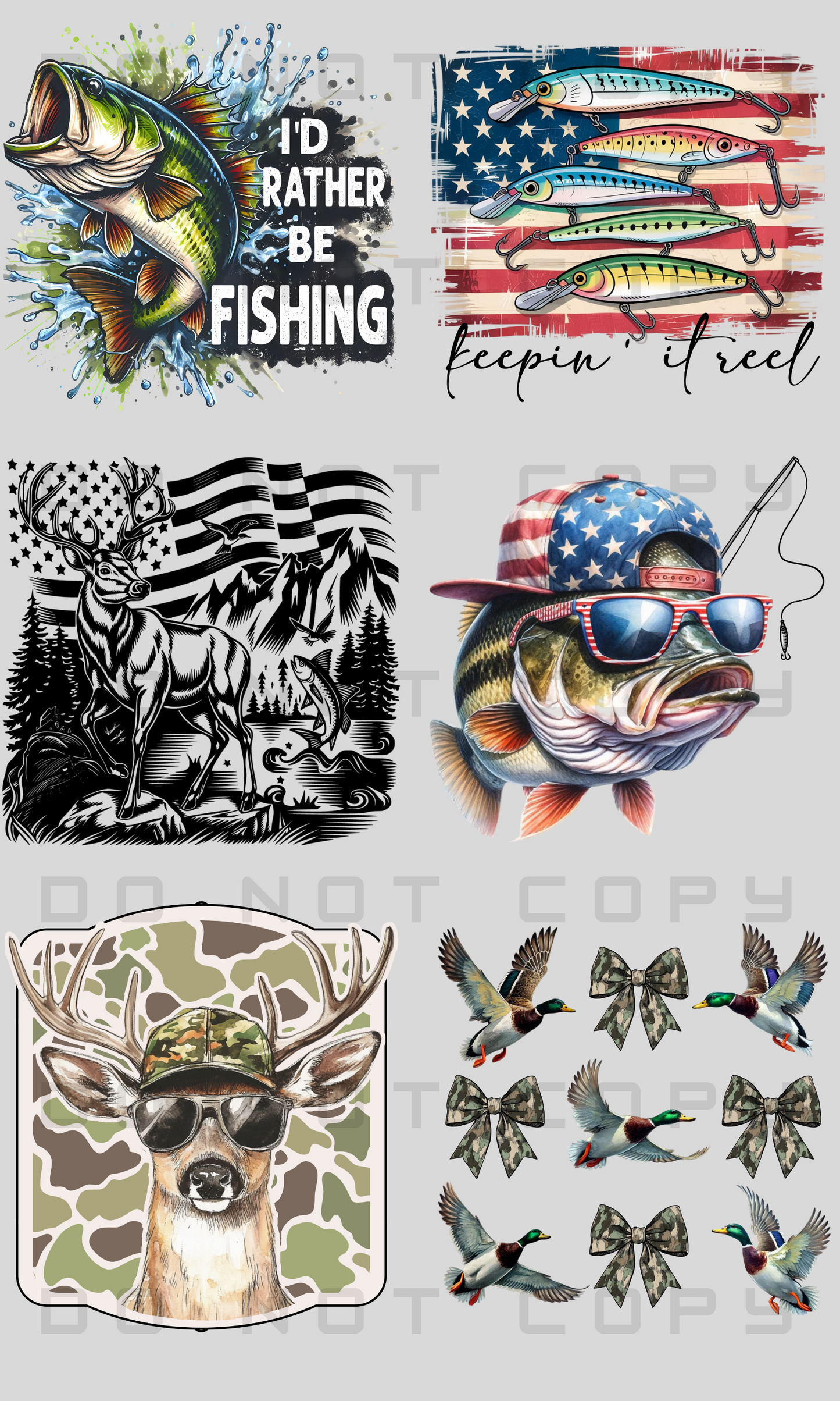 Fishing & Hunting Pre-Made Gang Sheet