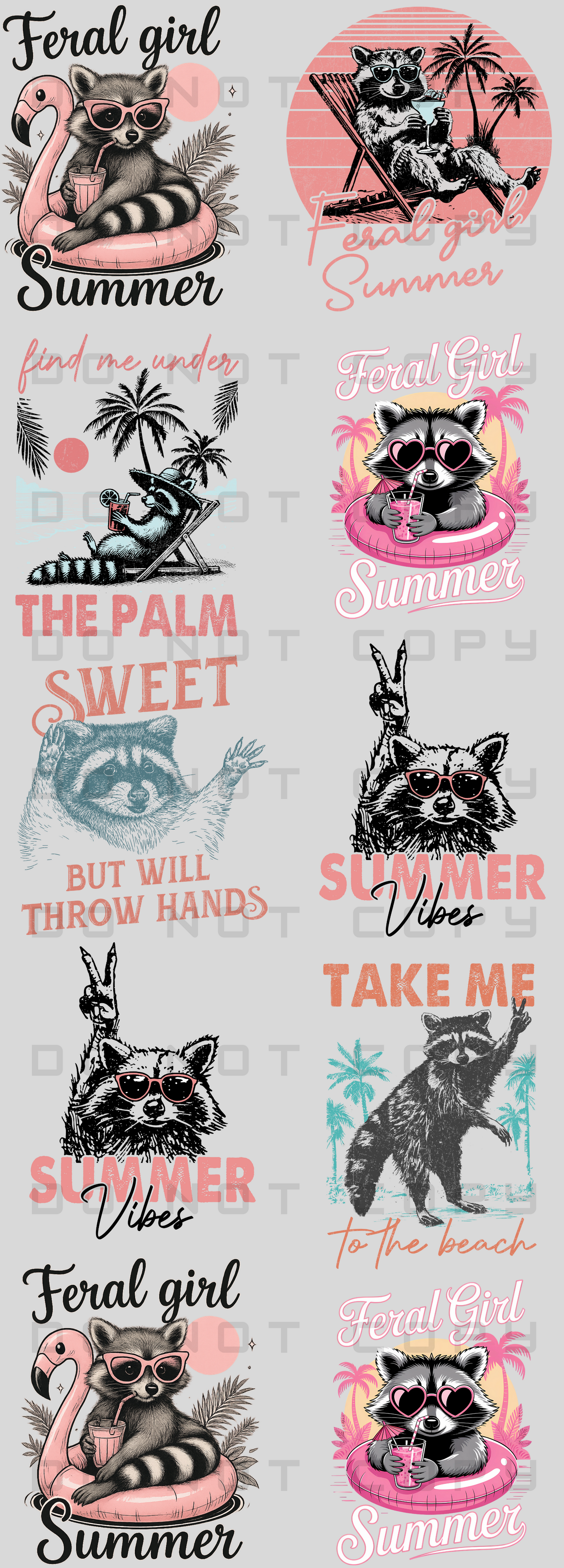 Feral Girl Summer Pre-Made Gang Sheet