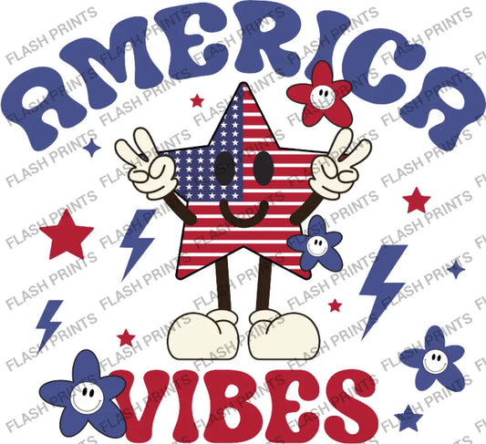 America Vibes Star-Spangled Smiley - Adult