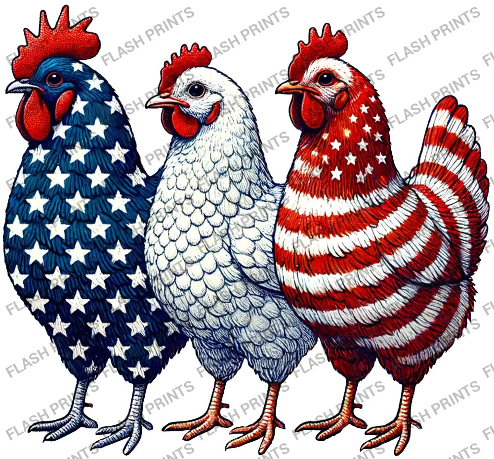American Flag Chickens - Adult