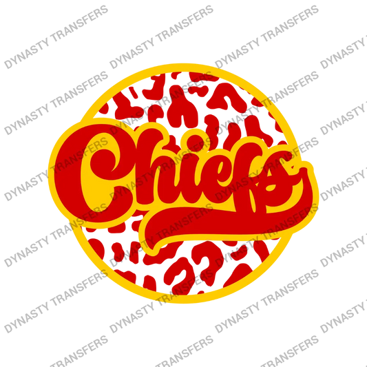 Chiefs - Red Orange Artistic