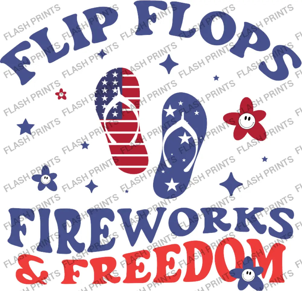 Flip Flops Fireworks & Freedom - Adult