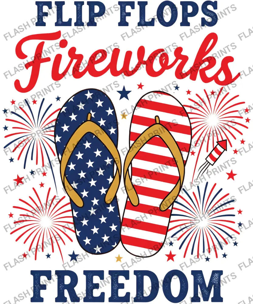 Flip Flops Fireworks Freedom - Adult