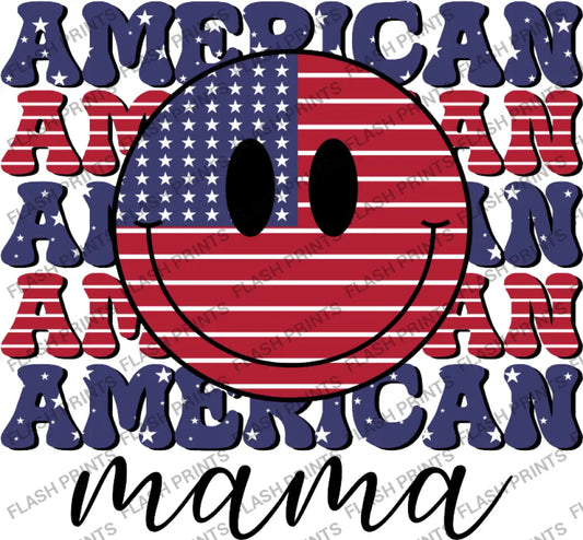 Groovy American Flag Smiley - Adult
