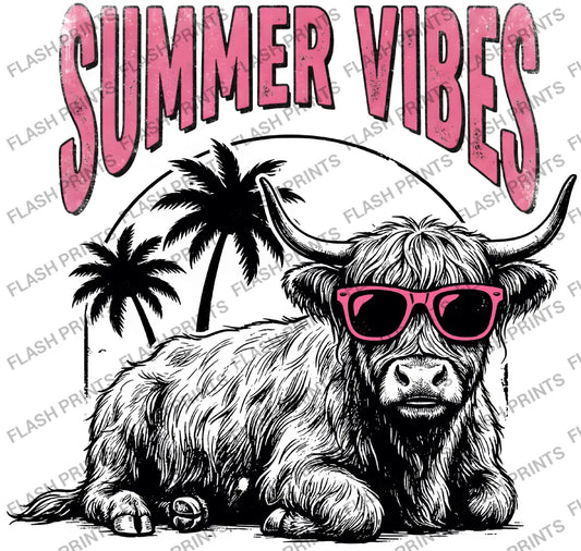 Highland Cow Summer Vibes - Adult
