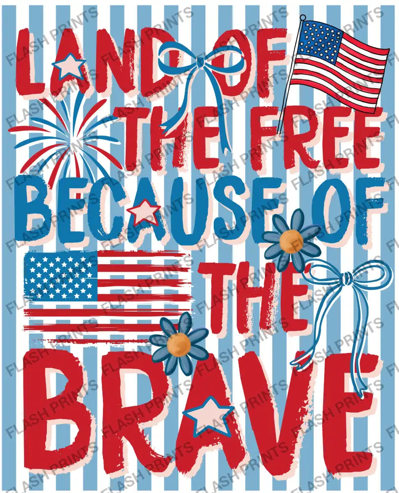 Land Of The Free Because Of The Brave - Adult