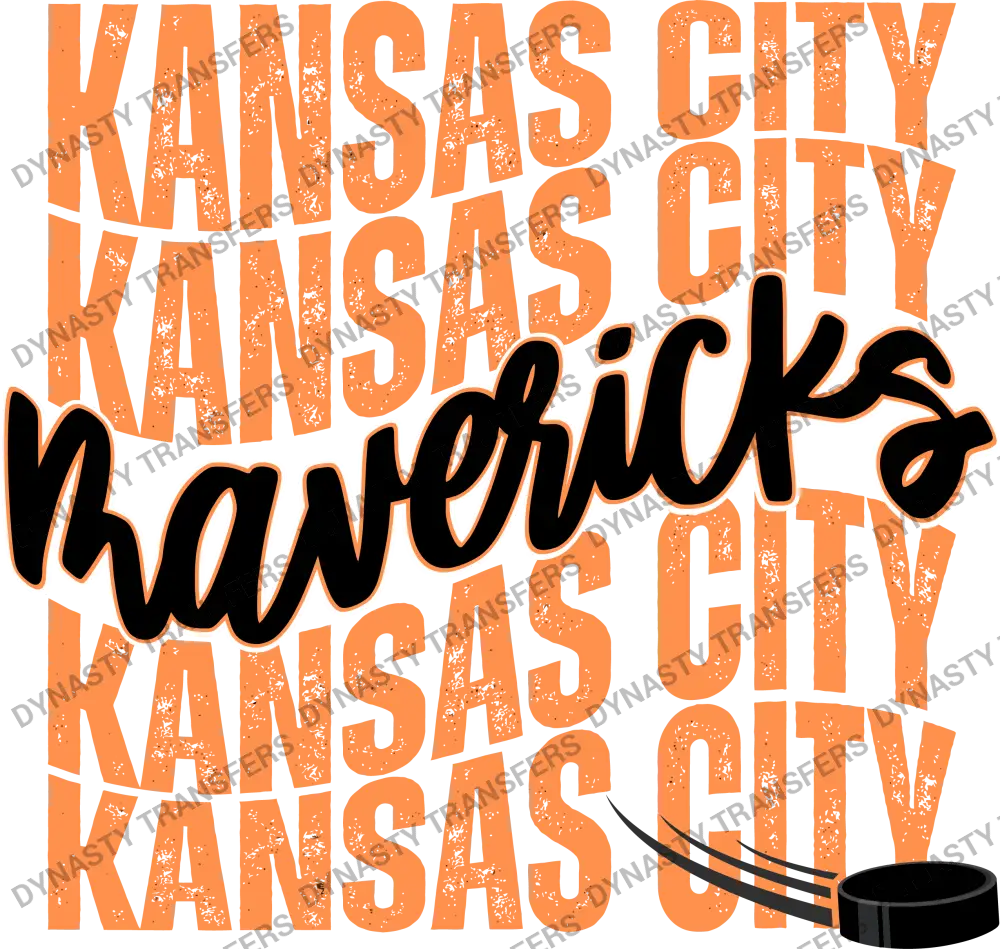 Mavericks Hockey Wavy - Orange