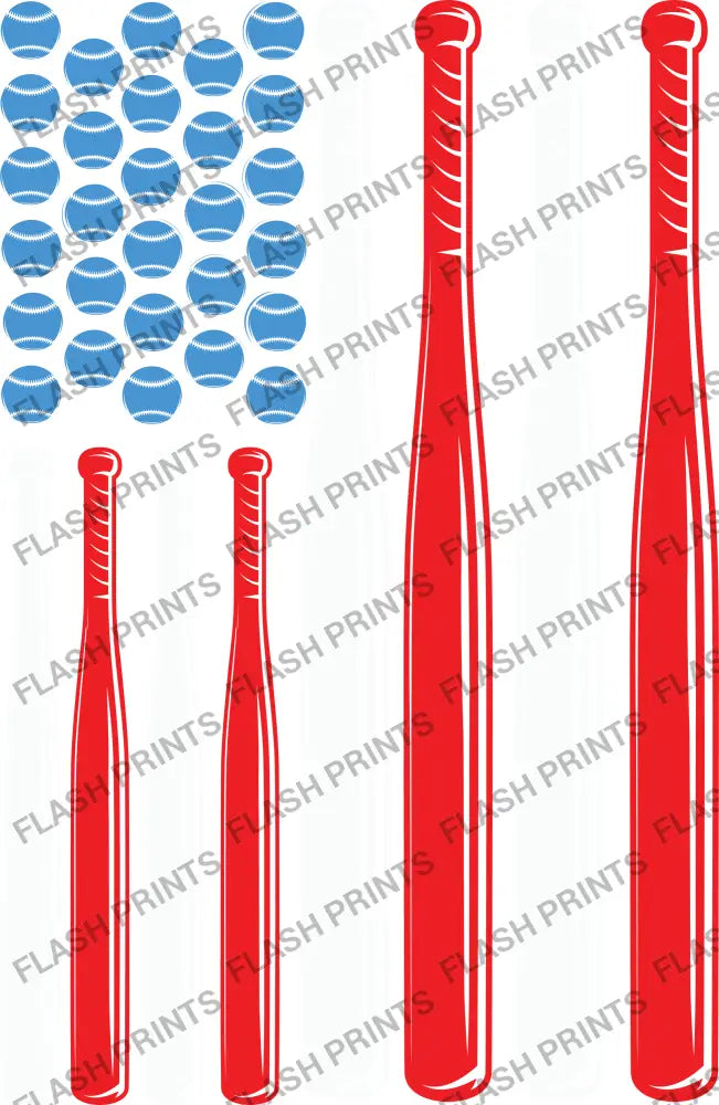 Patriotic Baseball Flag - Adult