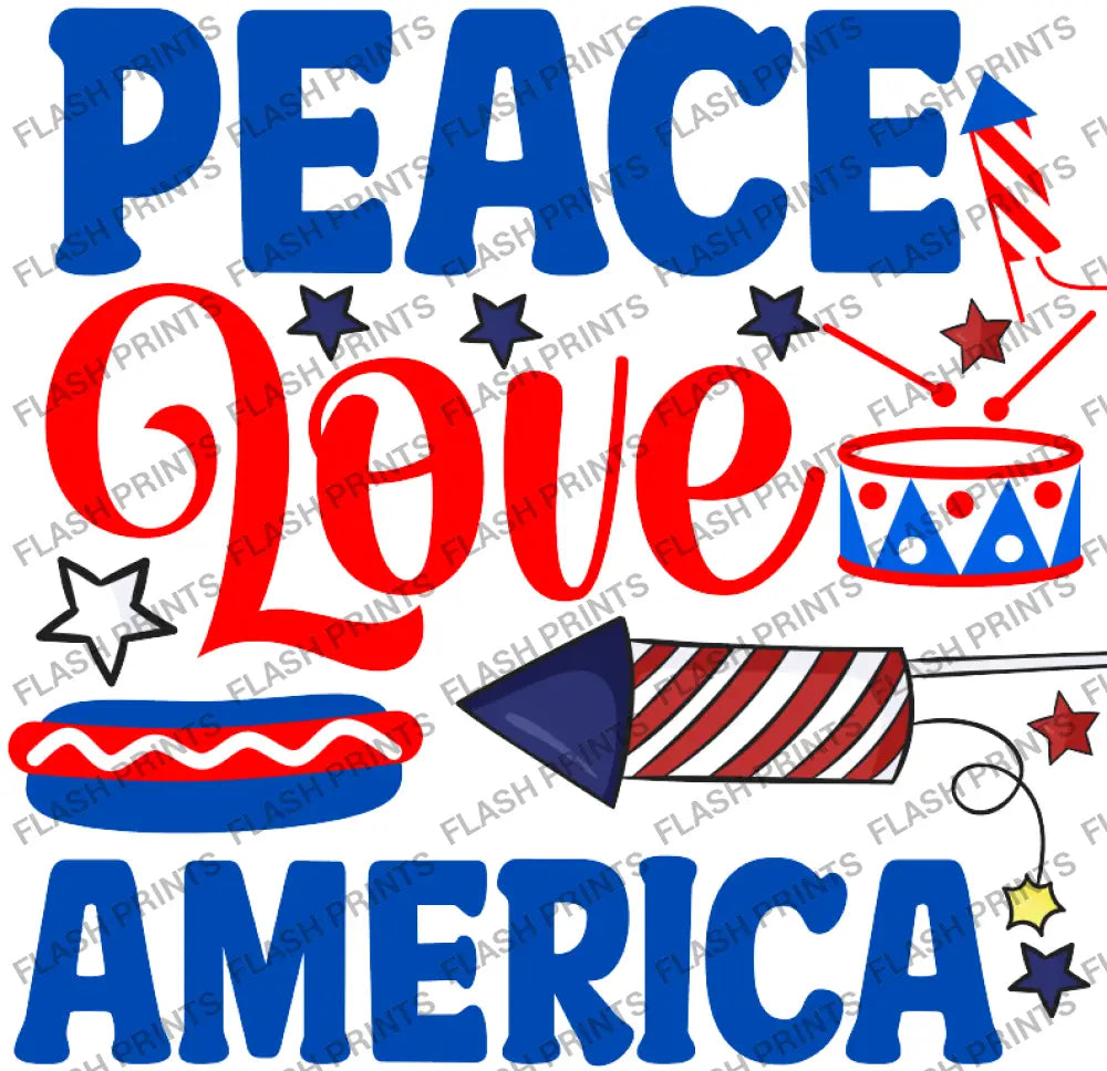 Peace Love America - Adult