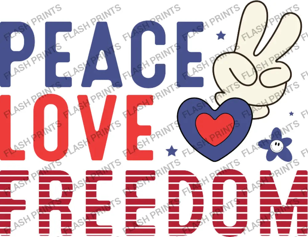 Peace Love Freedom Bunny - Adult