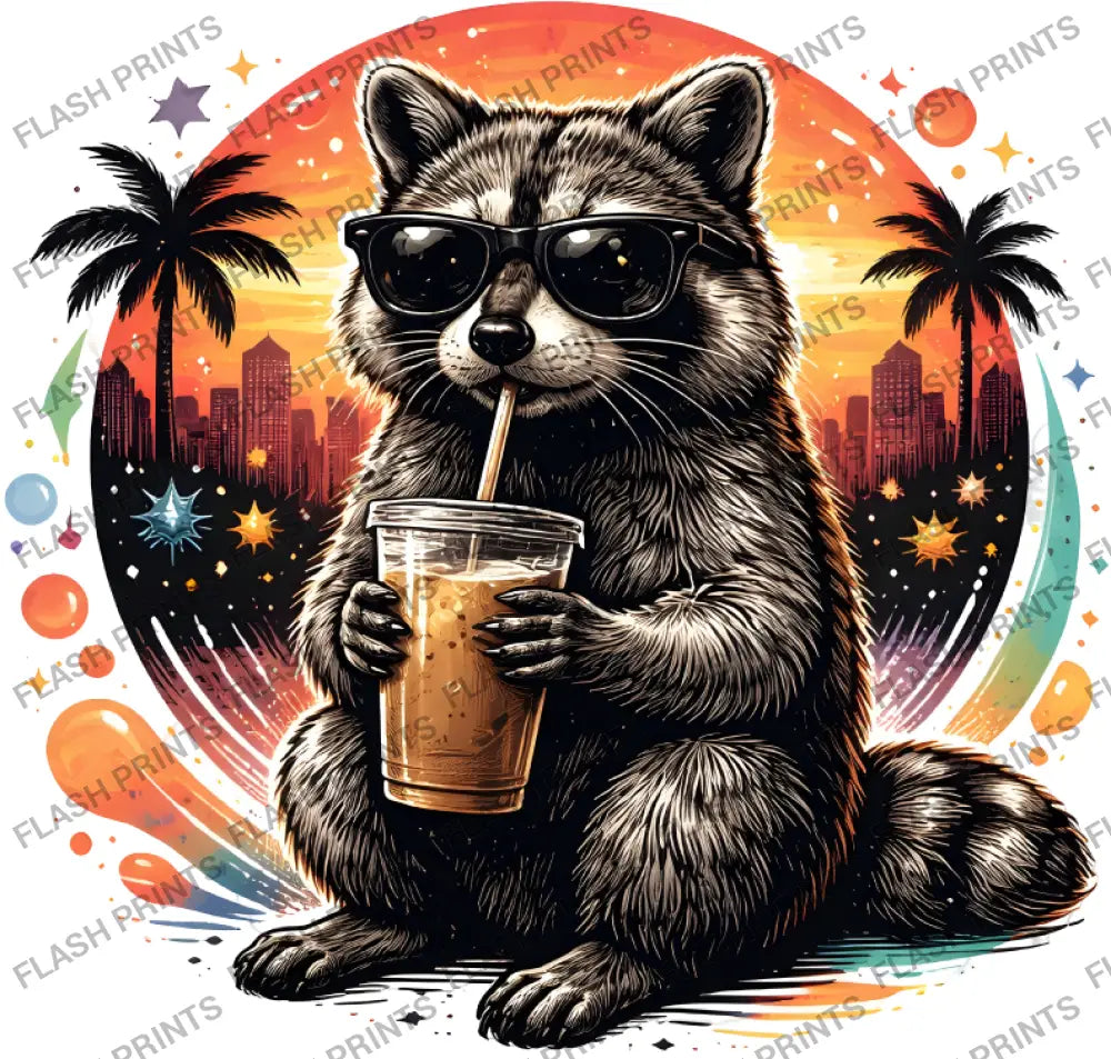 Raccoon Cool Summer - Adult