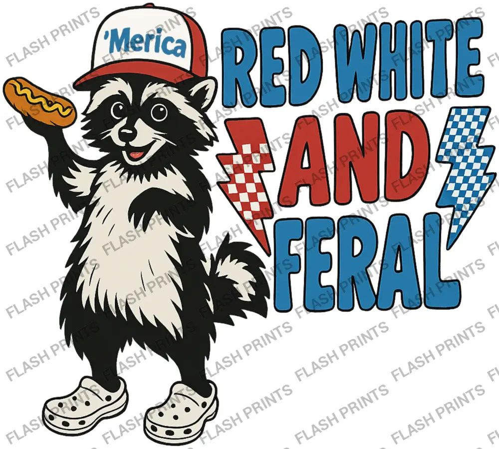 Red White And Feral Checkered - Adult