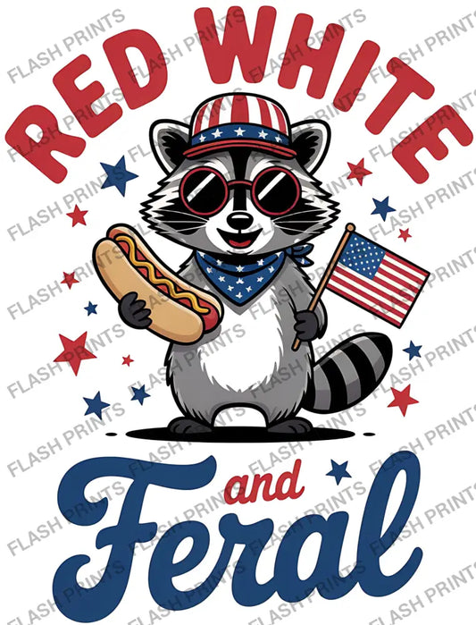 Red White And Feral Retro