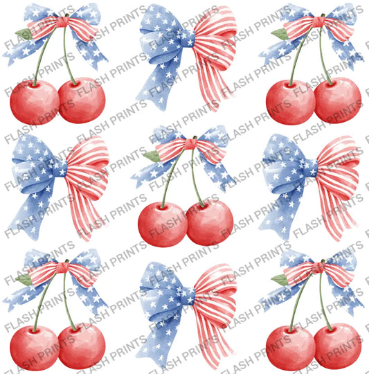 Red White & Blue Cherries - Adult
