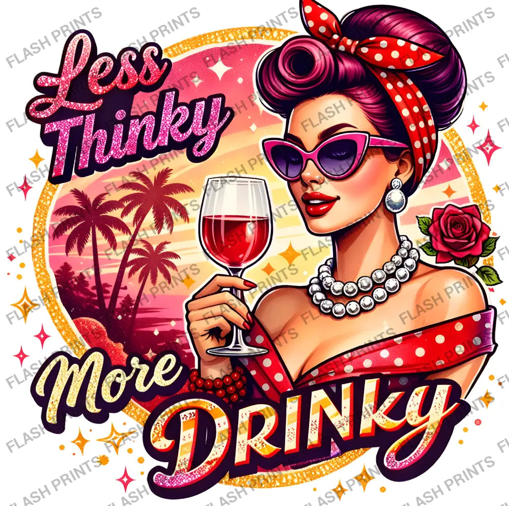 Retro Pinup Girl Wine Summer - Adult