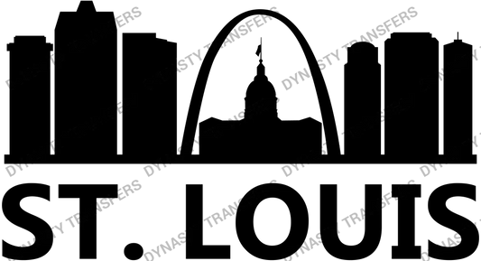 St. Louis Cityscape - black