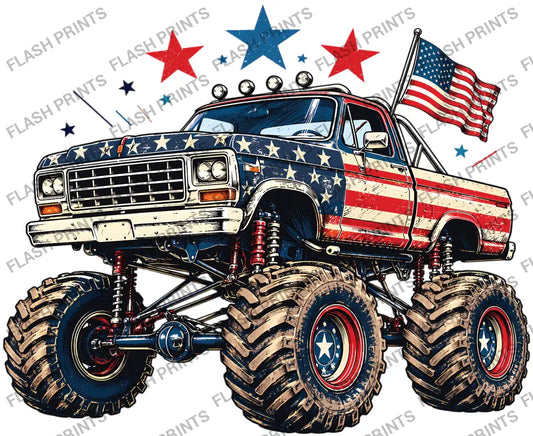 Stars & Stripes Monster Truck - Adult