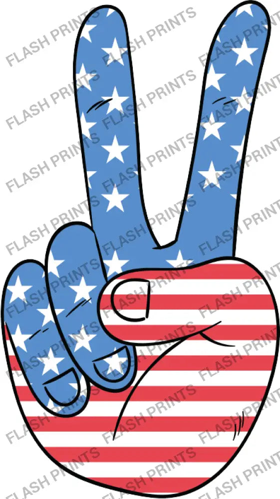 Stars & Stripes Peace Sign - Adult