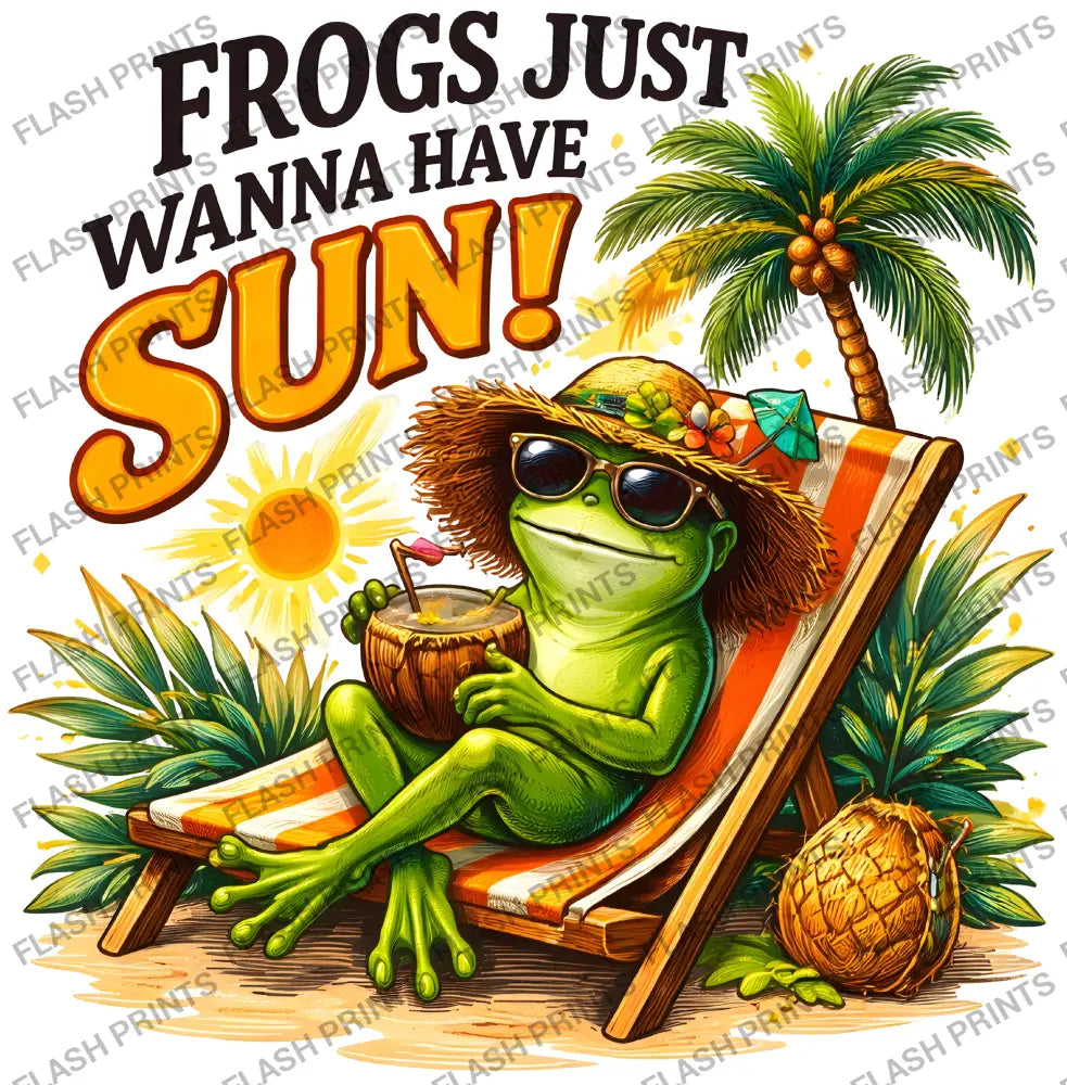 Summer Frog Just Wanna Have Fun - Adult