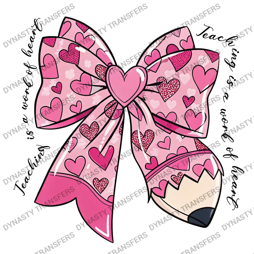 Teacher Valentine Coquette Bow