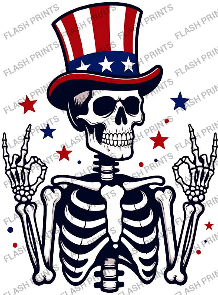 Uncle Sam Skeleton Salute - Adult