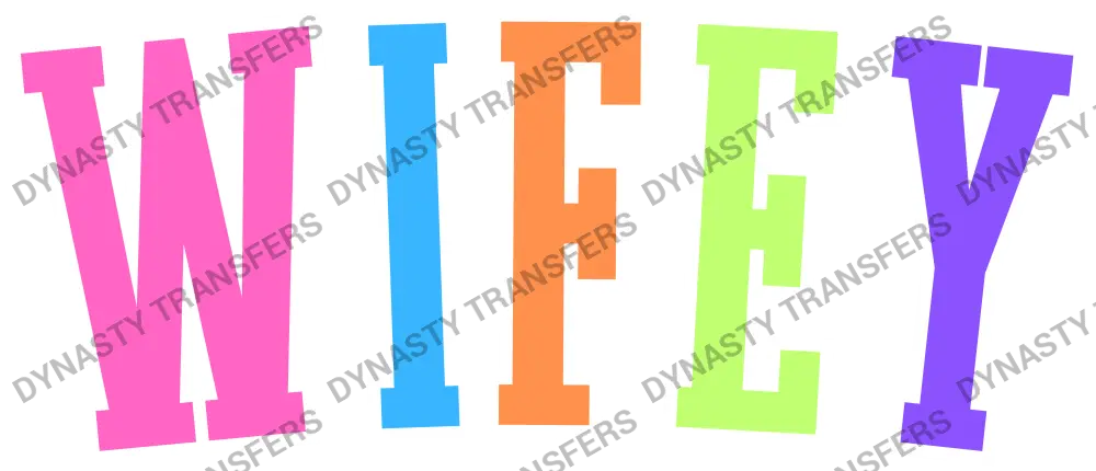 WIFEY - Multi-Color Varsity Letters